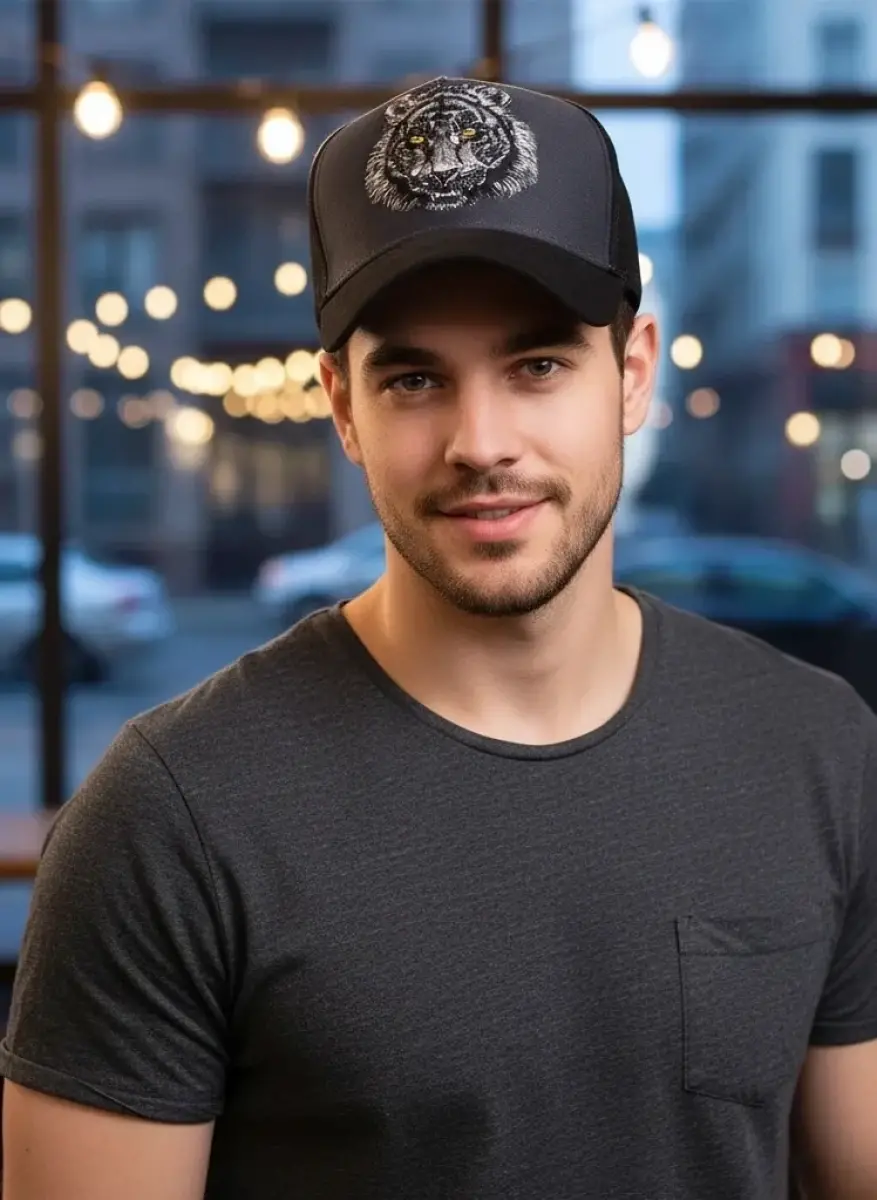 Aslan Baskılı Erkek Kep 6275