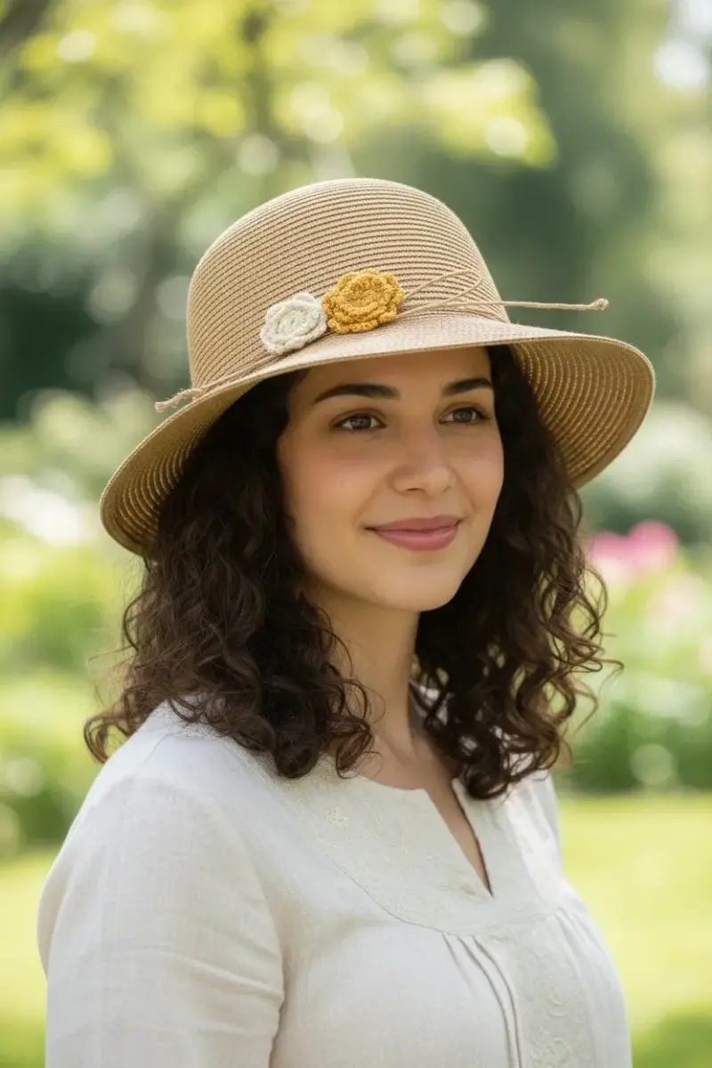 Hasır Kadın Şapka 3854