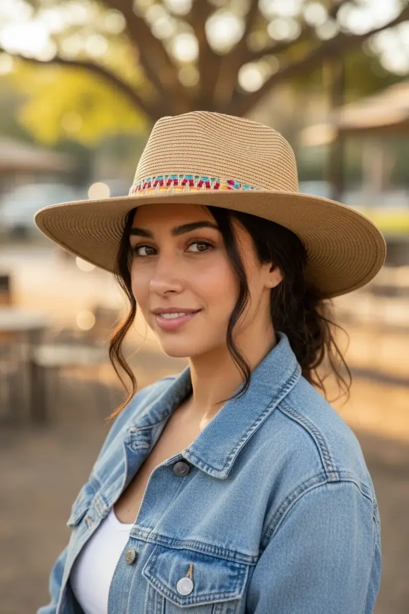 Kadın Hasır Şapka 3863