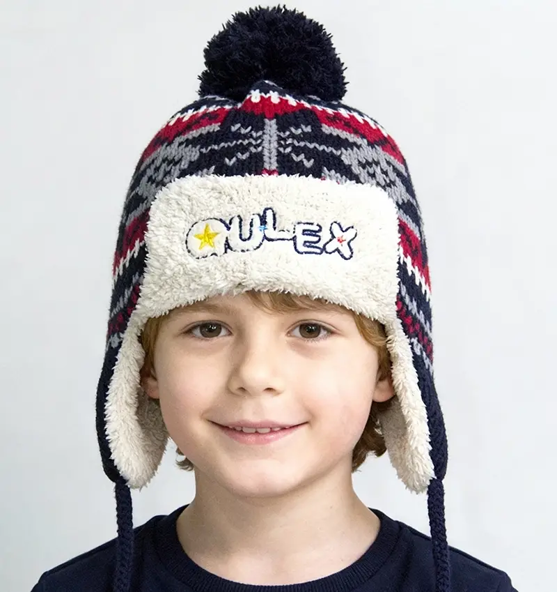 Bay Şapkacı - Jakarlı Unisex Çocuk Pilot Bere 1146 Kırmızı