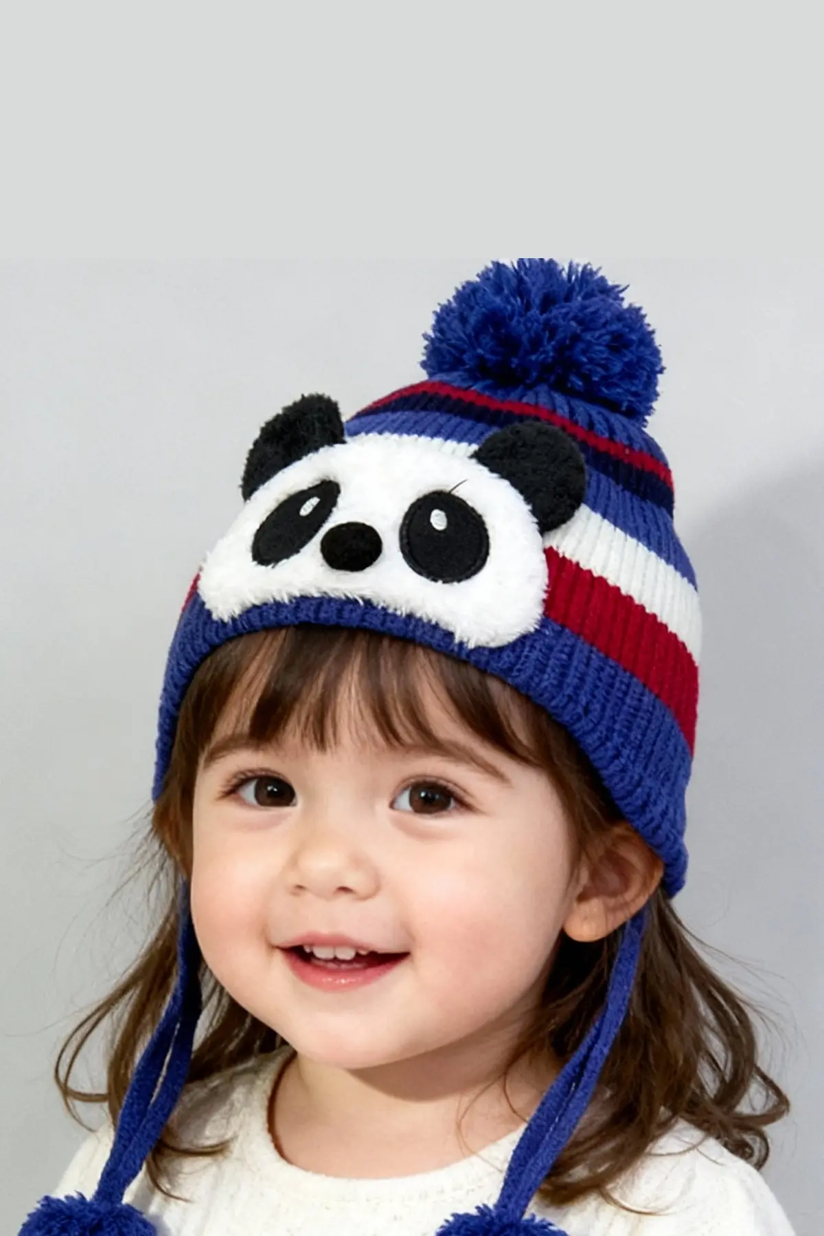 Bay Şapkacı - Sevimli Panda Tasarımlı Unisex Çocuk Kışlık Bere - 5900