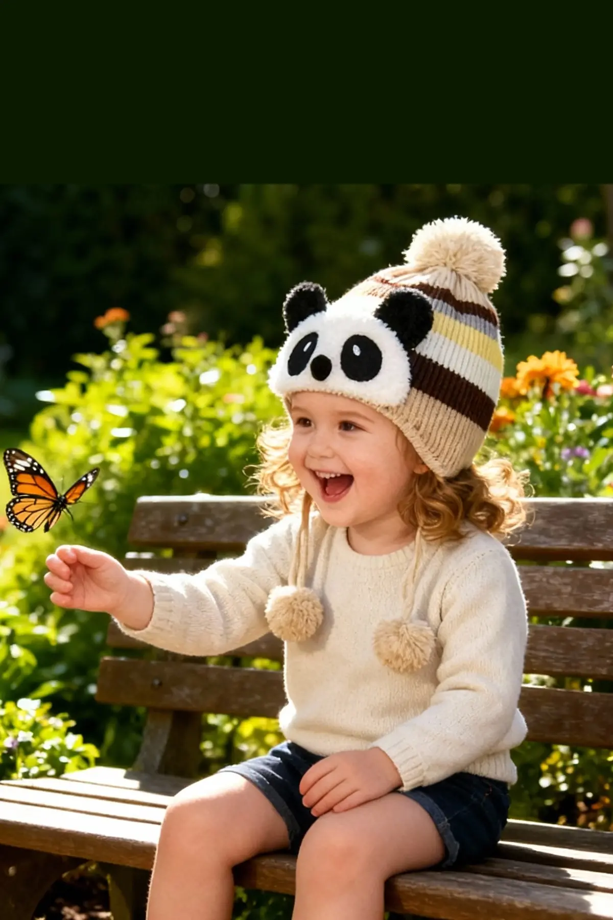 Bay Şapkacı - Sevimli Panda Tasarımlı Unisex Çocuk Kışlık Bere - 5900