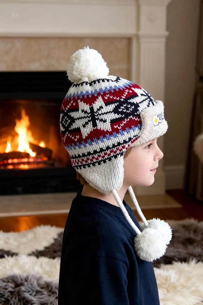 Bay Şapkacı - Jakarlı Unisex Çocuk Pilot Bere 1146 Kırmızı