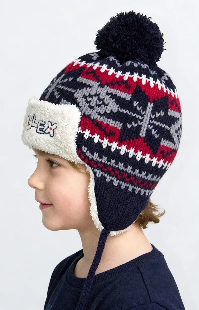 Jakarlı Unisex Çocuk Pilot Bere 1146 beyaz