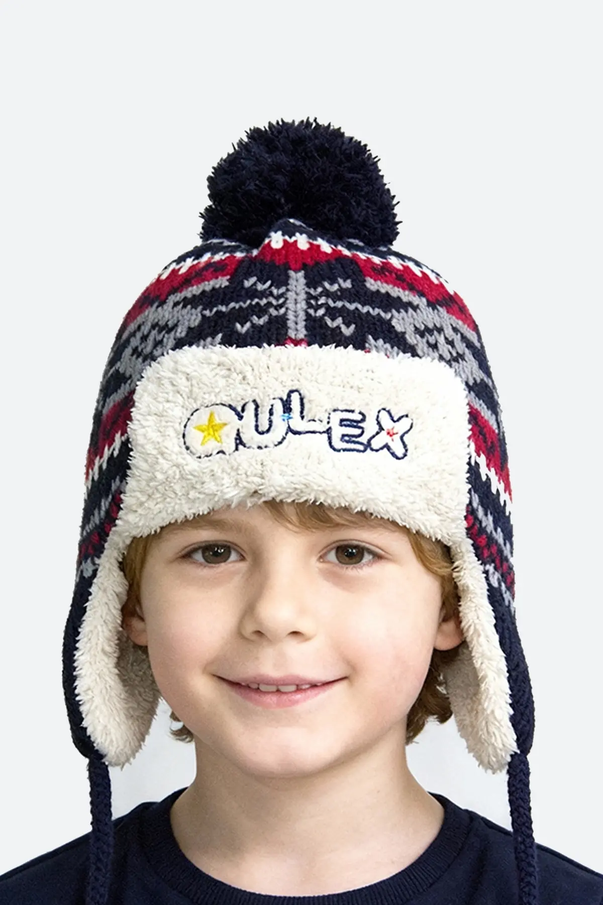 Jakarlı Unisex Çocuk Pilot Bere 1146 beyaz