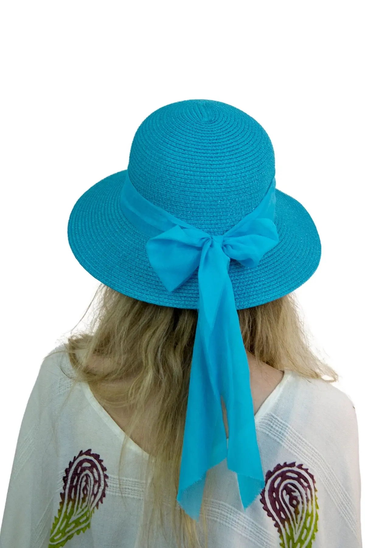 Tüllü Hasır Kadın Şapka Gün Batımı Zarafeti: Şifon Kurdele Detaylı Turuncu Kadın Hasır Plaj Şapkası 1930