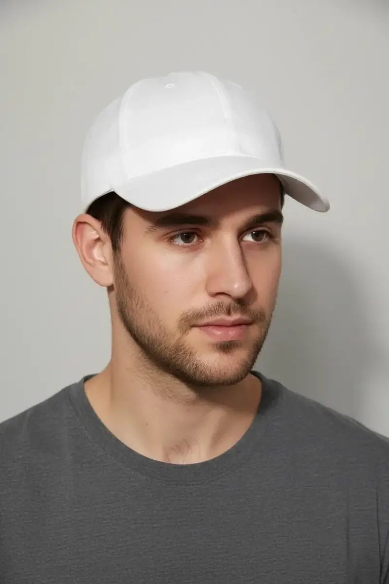 Unisex Beyaz Kep Beyaz 2162