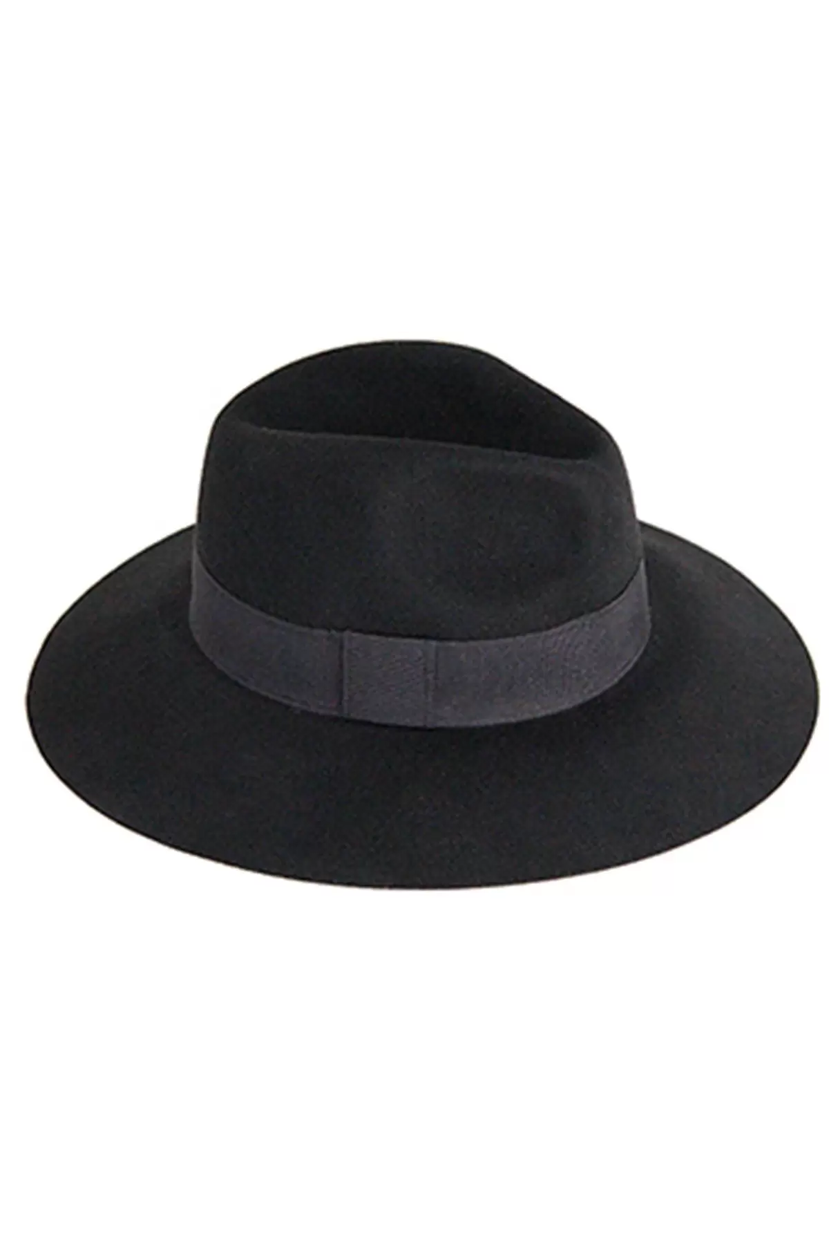 Geniş Kenarlı Kadın Kaşe Şapka Siyah 5747