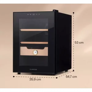 Klarstein 37 litre Elektronik Soğutuculu Humidor Gümüş