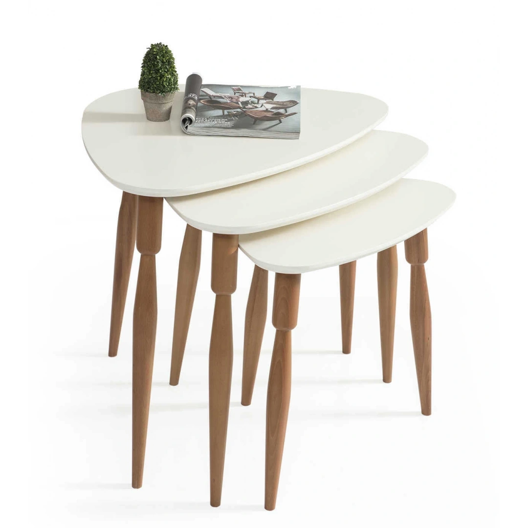 Ege Zigon Sehpa (Ekru)