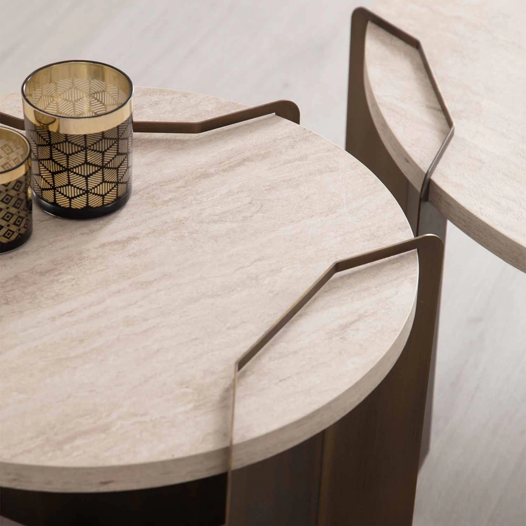 Molly Set Orta Sehpa (Traverten)