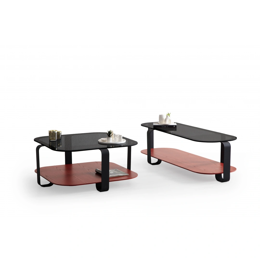 Royal Dikdörtgen Orta Sehpa (Kırmızı)