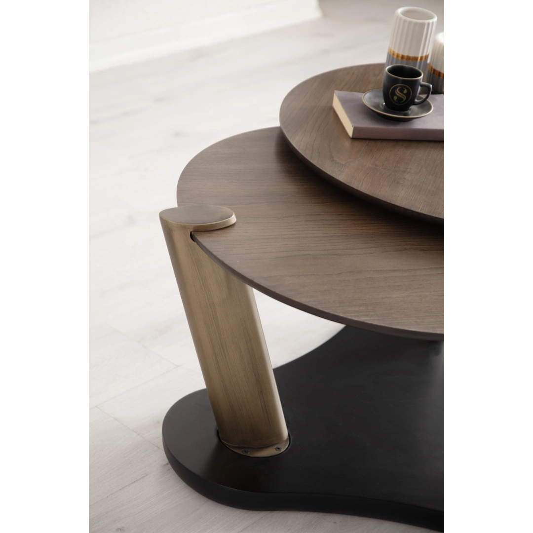 Trio Orta Sehpa (Pirinç)