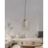 Aristo Tekli Beyaz Cam Eskitme Modern Sarkıt Avize