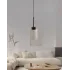 Aristo Tekli Beyaz Cam Siyah Modern Sarkıt Avize