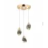 Dolunay Led 3Lü Modern Gold Kasa Lüks Avize
