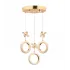 Halka Led 3lü Modern Gold Kasa Lüks Avize