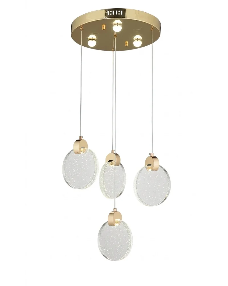 Ciro 4lü Yuvarlak Kumandalı Ledli Sarkıt Avize