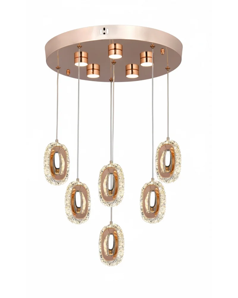 Alfa 6Lı Gold Ledli Sarkıt Avize