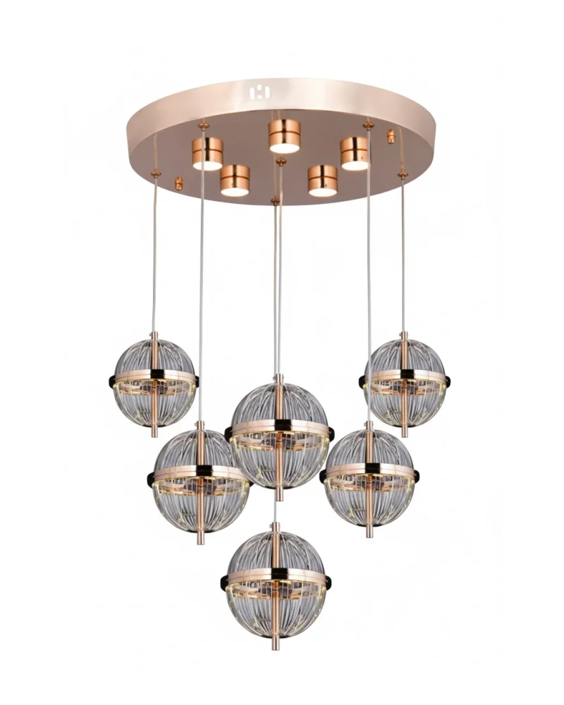 Carina 6Lı Gold Ledli Sarkıt Avize