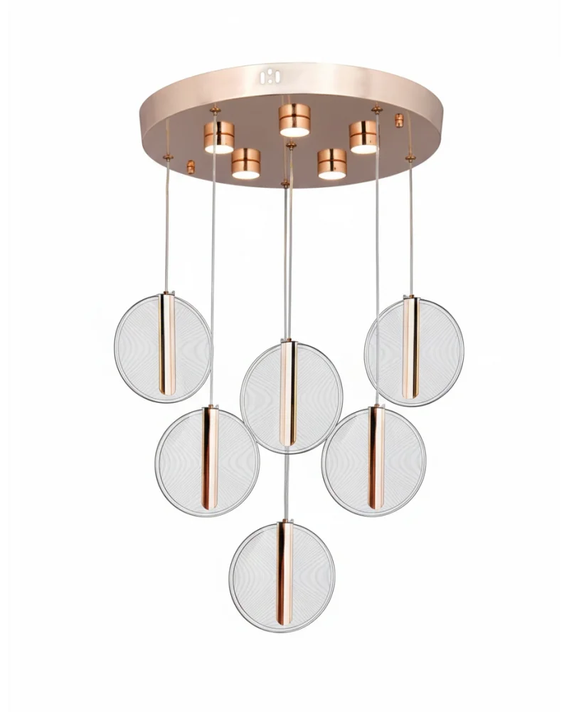 Luvia 6lı Ledli Gold Sarkıt Avize