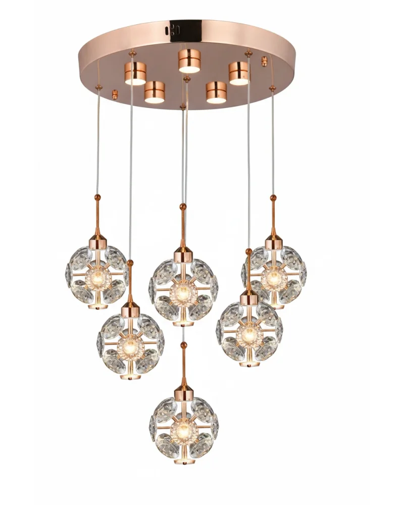 Pora 6lı Ledli Gold Sarkıt Avize