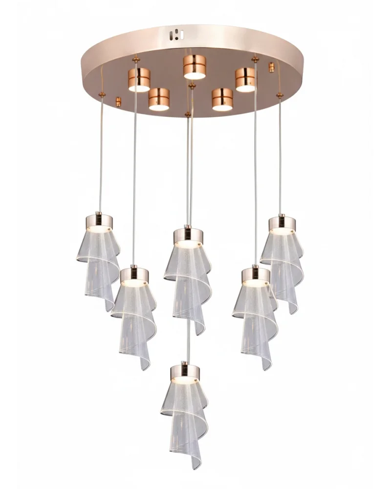 Reina 6lı Ledli Gold Sarkıt Avize