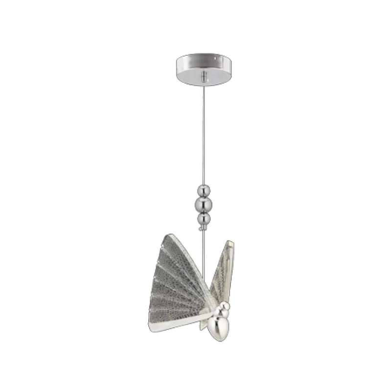 Kelebek 3 Renk Led Tekli Modern Krom Kasa Lüks Avize