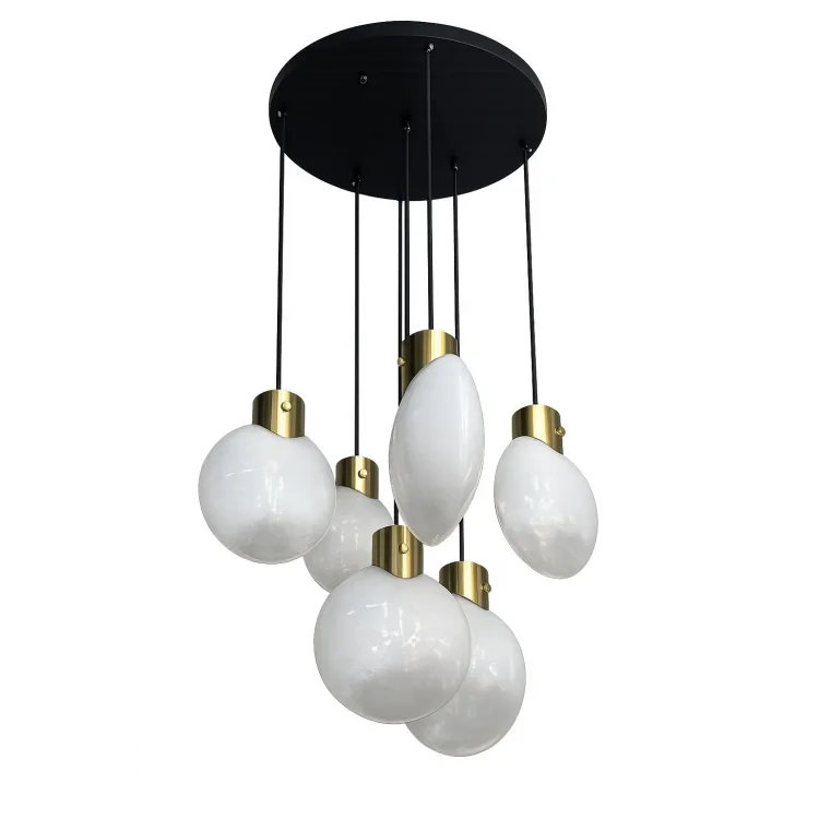 Clara Eskitme Kaplama 6lı Camlı Avize