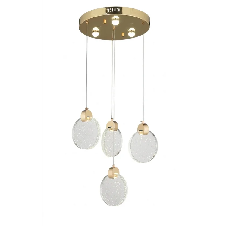 Ciro 4lü Yuvarlak Kumandalı Ledli Sarkıt Avize