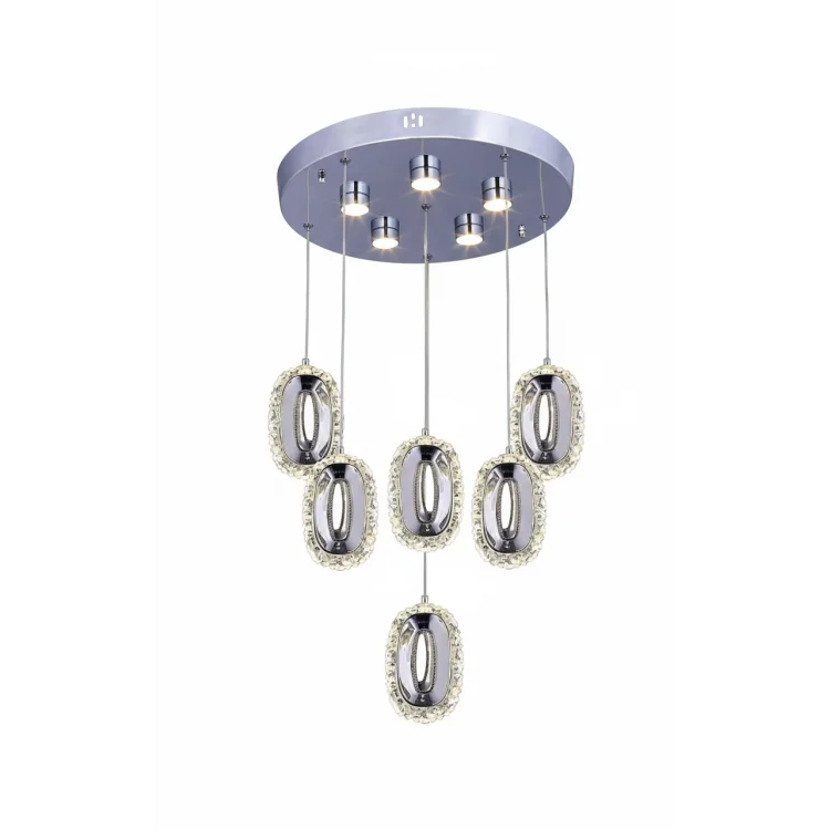 Alfa 6Lı Krom Ledli Sarkıt Avize