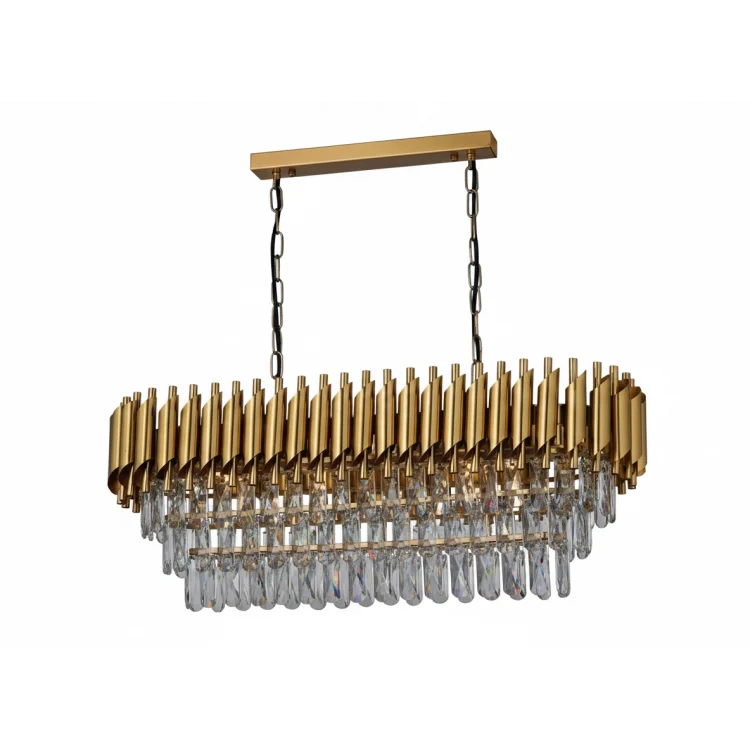 Lara Eskitme Yemek Masası 80x30 Modern Taşlı Avize