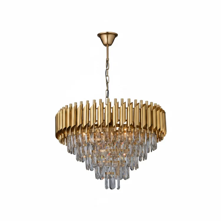 Lara Yuvarlak 55lik Eskitme Modern Taşlı Avize