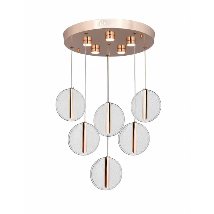 Luvia 6lı Ledli Gold Sarkıt Avize