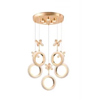 Halka Led 5li Modern Gold Kasa Lüks Avize