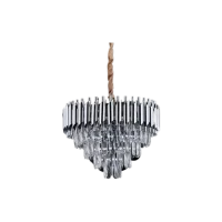 Lara Yuvarlak 45lik Krom Modern Taşlı Avize