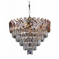 Luce Yuvarlak Gold 60lık Lüks Taşlı Avize