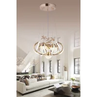 Sarmaşık Led 4 Toplu Modern Gold/Krom Kasa Lüks Avize