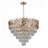 Luce Yuvarlak 60lık Gold Modern Taşlı Avize