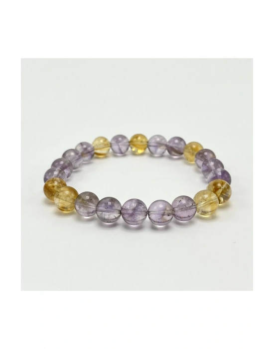 Ametrin 8mm Elastik Misinalı Doğal Taş Bileklik