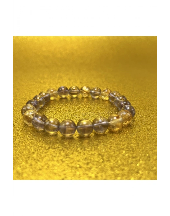 Ametrin 8mm Elastik Misinalı Doğal Taş Bileklik