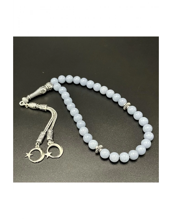 Anjelit 8mm 33lük Doğal Taş Tesbih