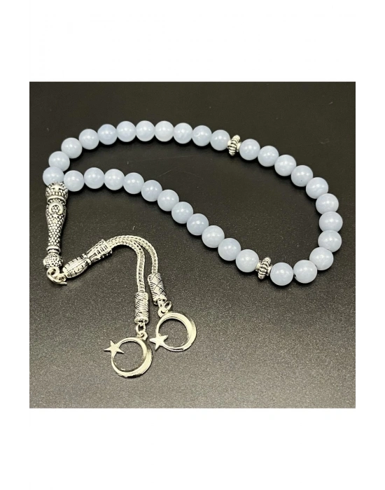 Anjelit 8mm 33lük Doğal Taş Tesbih