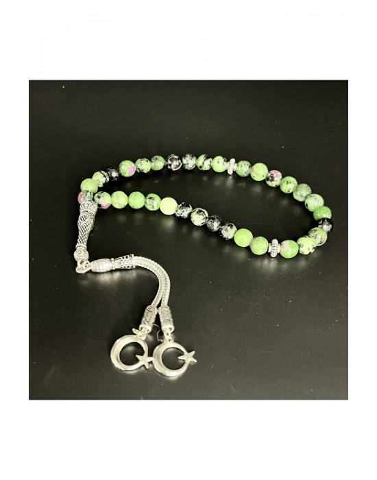 Anyolit 8mm 33lük Doğal Taş Tesbih