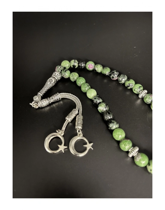 Anyolit 8mm 33lük Doğal Taş Tesbih