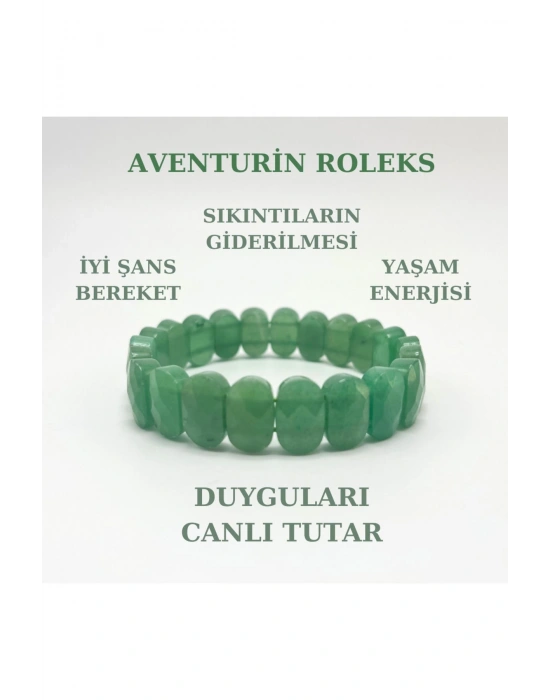 Aventurin Doğal Taş Roleks Bileklik