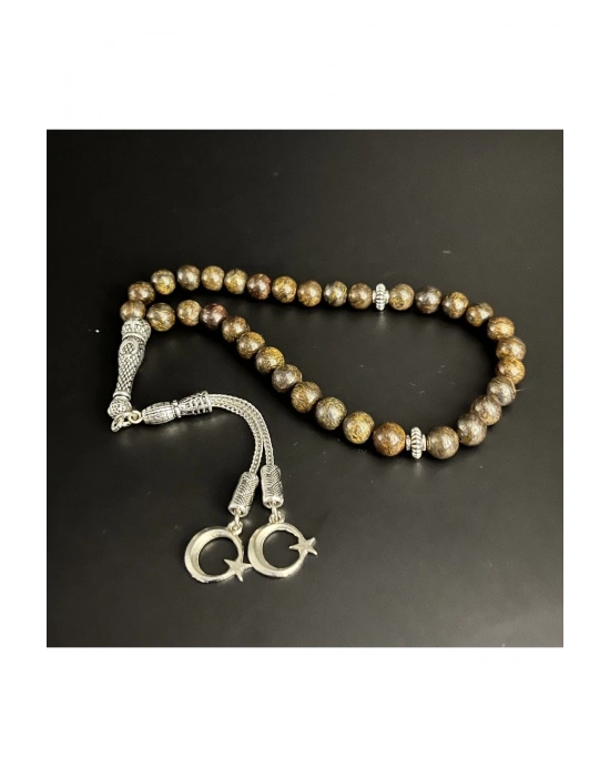 Bronzit 8mm 33lük Doğal Taş Tesbih