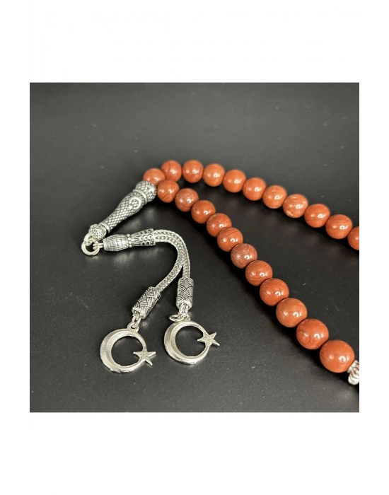 Kırmızı Jasper 8mm 33lük Doğal Taş Tesbih