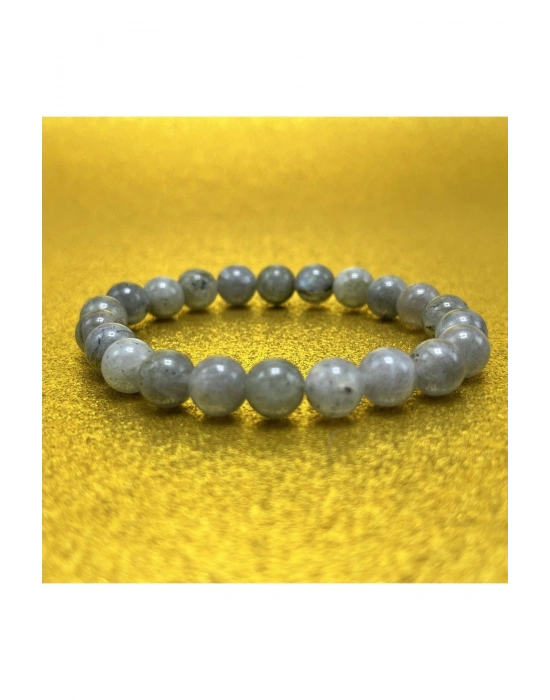 Labrodorit 8mm Elastik Misinalı Doğal Taş Bileklik