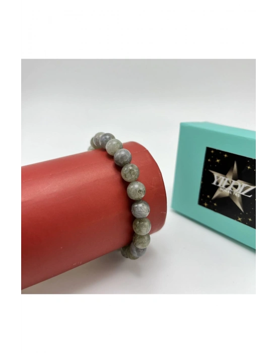 Labrodorit 8mm Elastik Misinalı Doğal Taş Bileklik